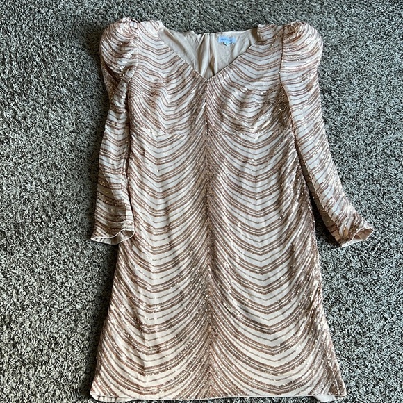 Faeriesty V-Neck Long Sleeve Sequin Cocktail Evening Holiday Dress Size 4XL - Picture 5 of 15